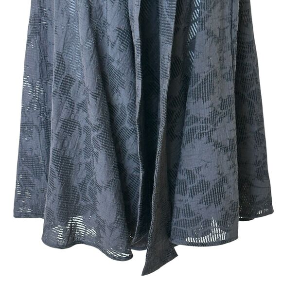 Josie Natori 8 Sleeveless Belted Jacquard Fit-&-Flare Floral Gray  Dress Unlined - Picture 4 of 13